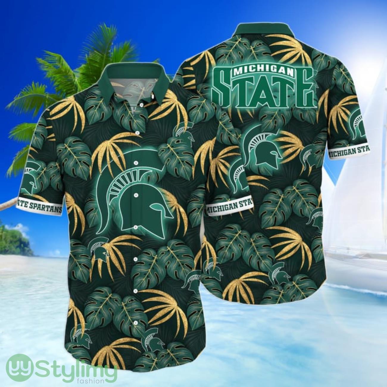 Michigan State Spartans NCAA1 Leave Pattern All Over Printed 3D Hawaiian Shirt 2 Michigan State Spartans NCAA1 Leave Pattern All Over Printed 3D Hawaiian Shirt Product Photo 1