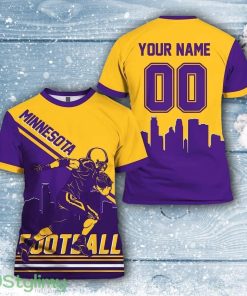 Minnesota Vikings All Over Printed Custom Name And Number Nfl 3D Printed Shirt For Hot Fans Product Photo 1