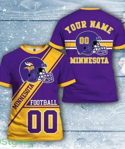 Minnesota Vikings All Over Printed Custom Name And Number Nfl 3D Printed Shirt Limited Edition Gift Product Photo 1