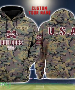 Mississippi State Bulldogs 3D Printing Army Camo Pattern Unisex Hoodies Custom Name For Fans Product Photo 1