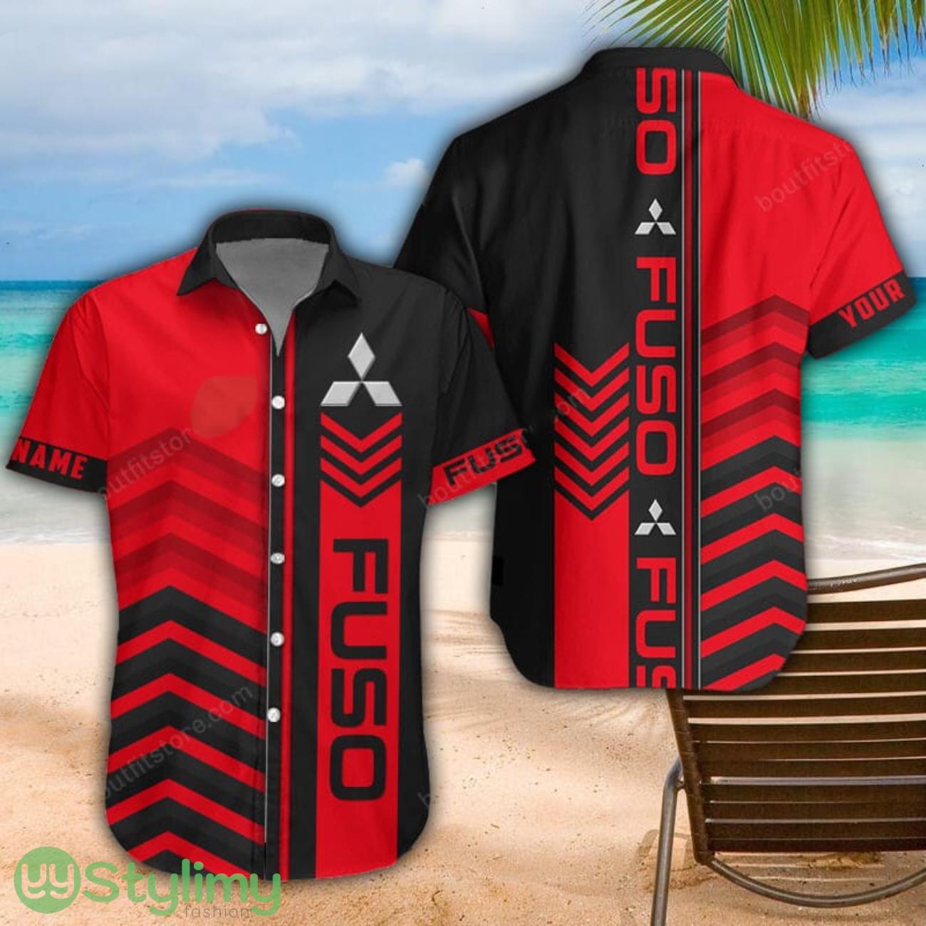 Mitsubishi Fuso Red Hawaiian Shirt Men Women Beach Gift Custom Name 1 Mitsubishi Fuso Red Hawaiian Shirt Men Women Beach Gift Custom Name Product Photo 1