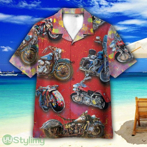 Motobike Unisex Short Sleeve Shirts Hawaiian Shirt For Men Women