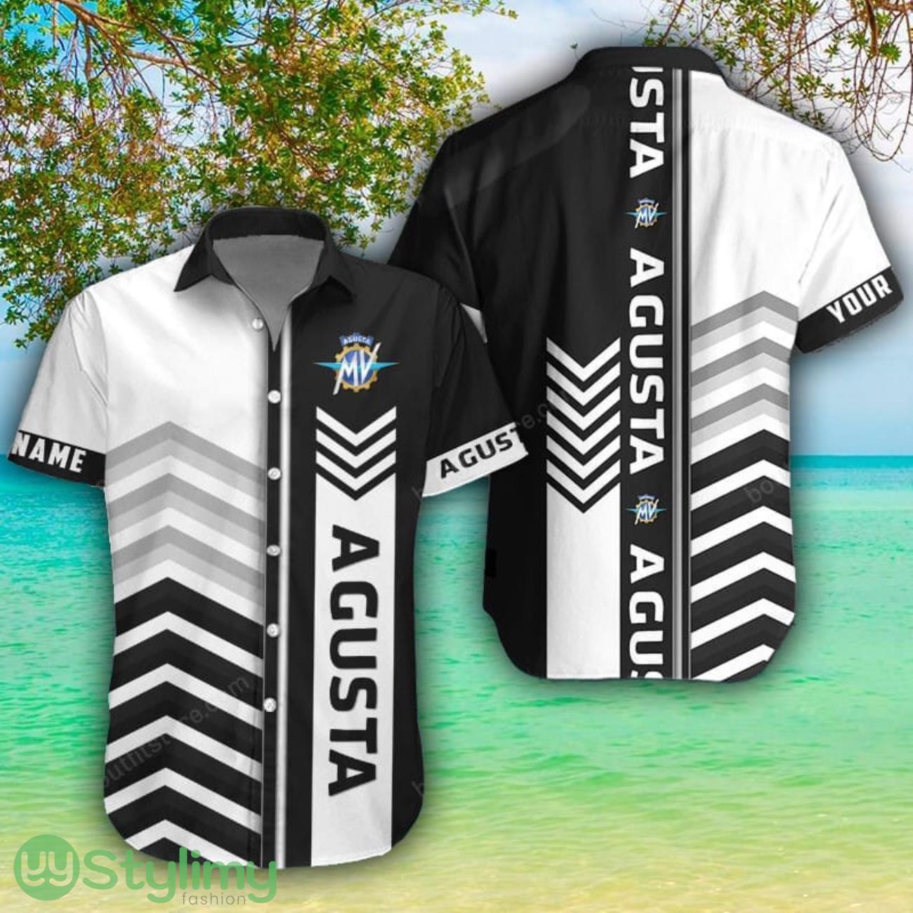 MV Agusta White Hawaiian Shirt Shorts Sleeve Beach Shirt Custom Name 1 MV Agusta White Hawaiian Shirt Shorts Sleeve Beach Shirt Custom Name Product Photo 1