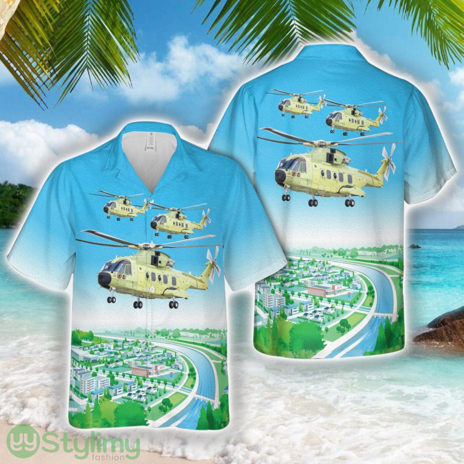 NAWSARH (Norwegian All-Weather Search and Rescue Helicopter) Summer Shirt 3D Hawaiian Shirt 2 NAWSARH (Norwegian All-Weather Search and Rescue Helicopter) Summer Shirt 3D Hawaiian Shirt Product Photo 1