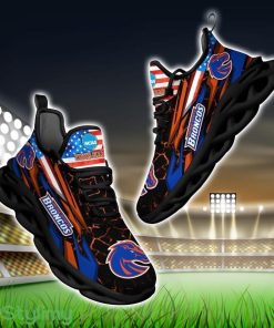NCAA Boise State Broncos Logo And Flag Custom Name Max Soul Shoes Gift For Fan Product Photo 1