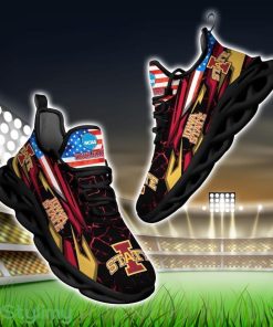 NCAA Iowa State Cyclones Logo And Flag Custom Name Max Soul Shoes Gift For Fan Product Photo 1