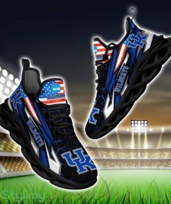 NCAA Kentucky Wildcats Logo And Flag Custom Name Max Soul Shoes Gift For Fan Product Photo 1