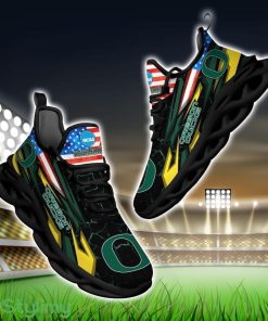 NCAA Oregon Ducks Logo And Flag Custom Name Max Soul Shoes Gift For Fan Product Photo 1