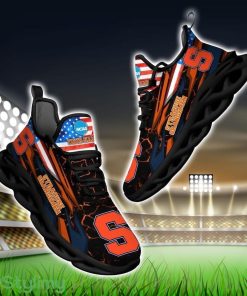 NCAA Syracuse Orange Logo And Flag Custom Name Max Soul Shoes Gift For Fan Product Photo 1