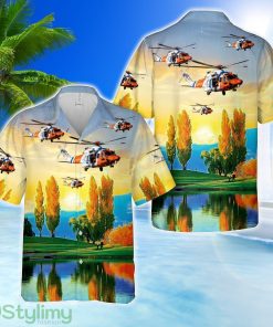 Netherlands Coast Guard (Bristow Helicopters) Agusta-Westland AW-189 Summer Shirt 3D Hawaiian Shirt Product Photo 1