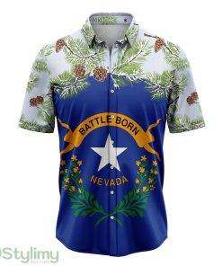 Nevada Singleleaf Pinyon Pine Flag Hawaiian Shirt Short Sleeves Shirt Beach Gift Product Photo 1
