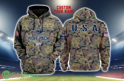 Nevada Wolf Pack 3D Printing Army Camo Pattern Unisex Hoodies Custom Name For Fans