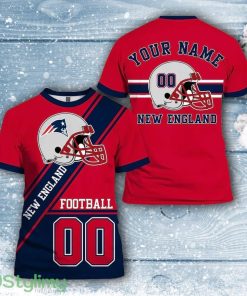 New England Patriots Nfl 3D All Over Printed T Shirts Custom Name And Number Shirts For Hot Fans Product Photo 1