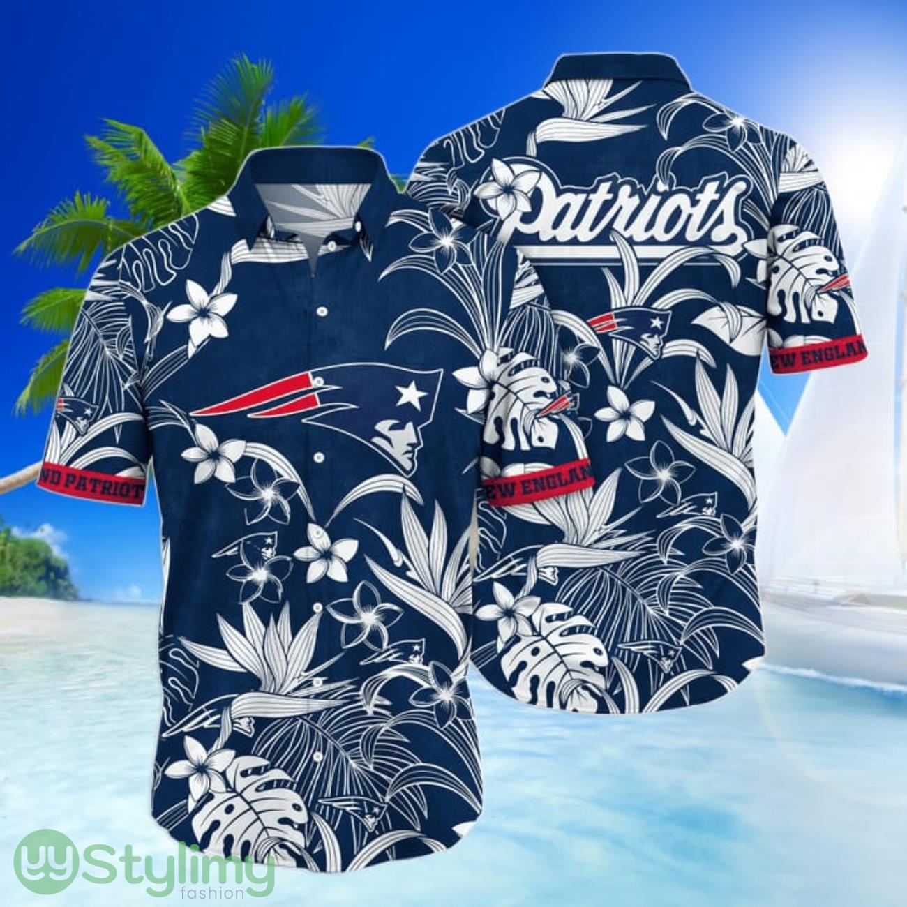 New England Patriots NFL 3D Printing Hawaiian Shirt Short Sleeves Shirt 1 New England Patriots NFL 3D Printing Hawaiian Shirt Short Sleeves Shirt Product Photo 1