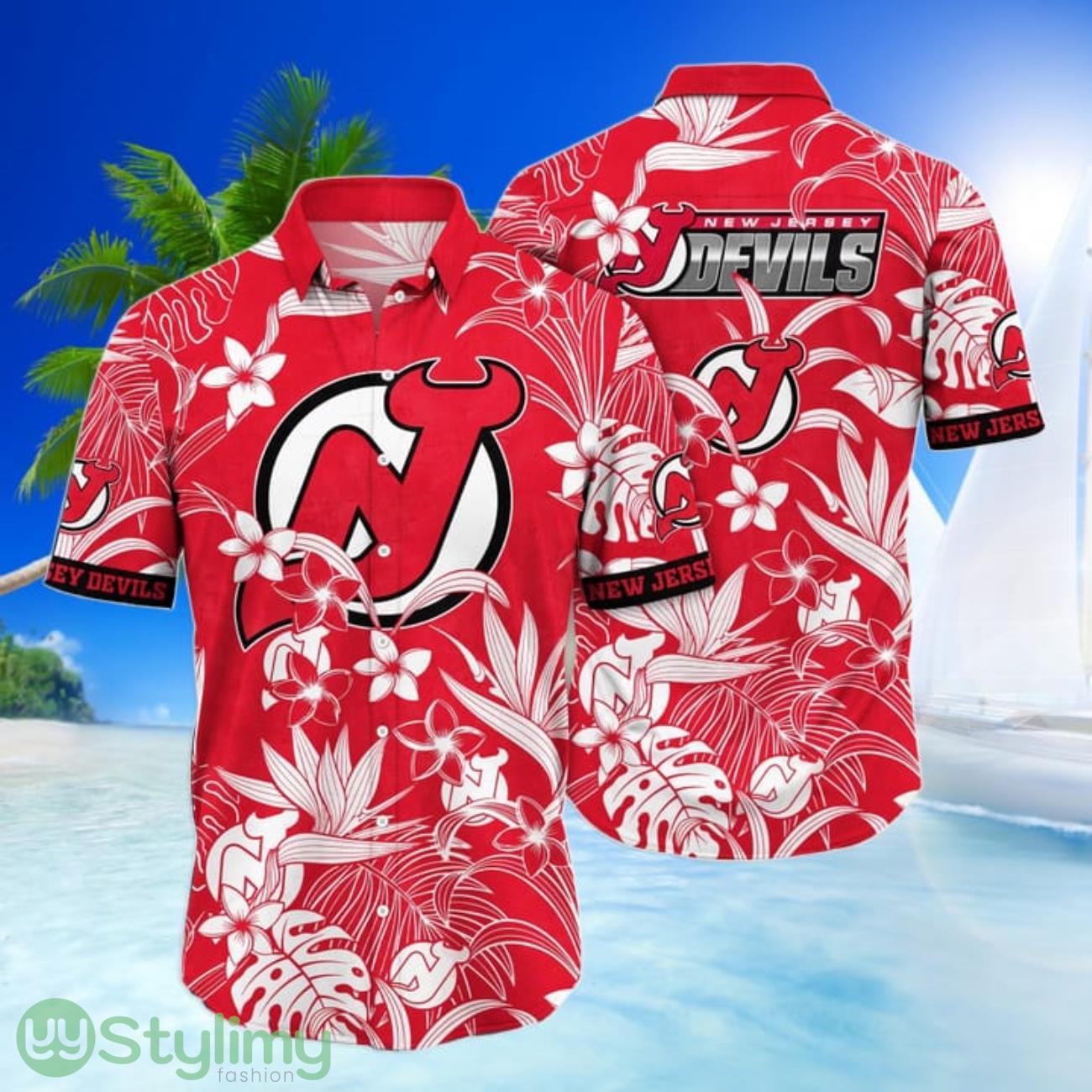 New Jersey Devils NHL 3D Printing Hawaiian Shirt Short Sleeves Shirt 1 New Jersey Devils NHL 3D Printing Hawaiian Shirt Short Sleeves Shirt Product Photo 1