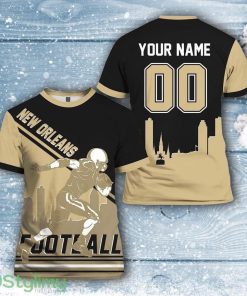 New Orleans Saints All Over Printed Custom Name And Number Nfl 3D Printed Shirt Best Gift For Fans Product Photo 1