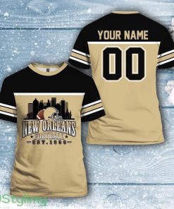 New Orleans Saints All Over Printed Custom Name And Number Nfl 3D Printed Shirt Limited Edition Gift Product Photo 1