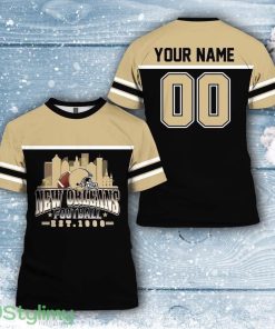 New Orleans Saints Nfl 3D All Over Printed T Shirts Custom Name And Number Shirts For Cool Fans Product Photo 1