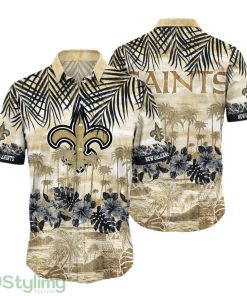 New Orleans Saints NFL Hawaiian Shirt Tropical Pattern Summer For Sport Fans Product Photo 1