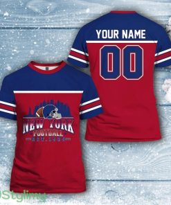New York Giants Nfl 3D All Over Printed T Shirts Custom Name And Number Shirts For Big Fans Product Photo 1