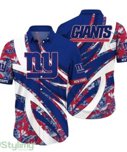 New York Giants NFL Hawaiian Shirt Tropical Pattern Summer For Sports Football Fans Product Photo 1