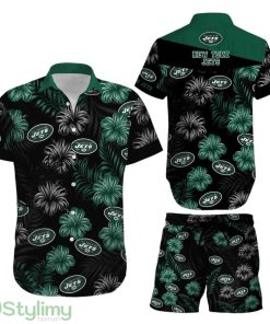 New York Jets NFL Football Retro Sunset Hawaii Hawaiian Shirt Short Summer Gift Product Photo 1