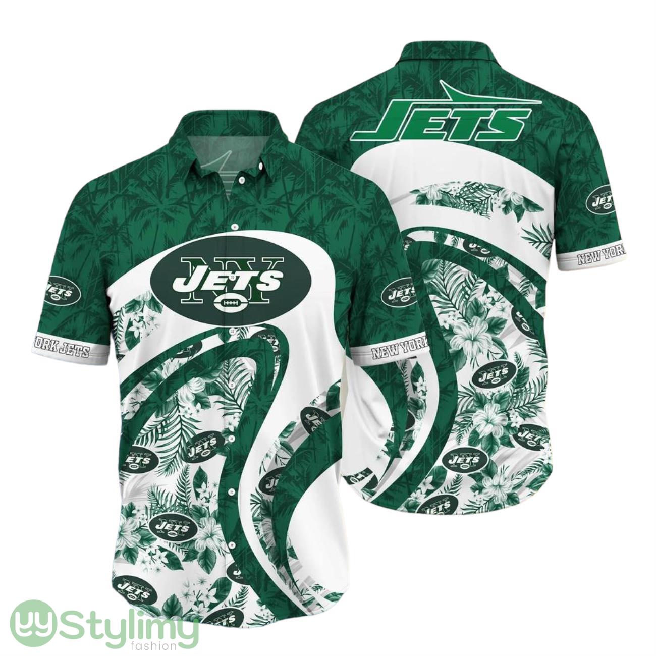 New York Jets NFL Hawaii Shirt Aloha Floral Tropical Pattern This Summer For Fan 2 New York Jets NFL Hawaii Shirt Aloha Floral Tropical Pattern This Summer For Fan Product Photo 1