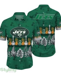 New York Jets NFL Hawaiian Shirt Tropical Pattern Beach Summer Gift For Fan NFL Product Photo 1