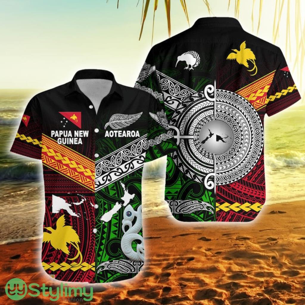 New Zealand And Papua New Guinea Together Green Papua New Guinea Button Down Hawaiian Shirt Trending Summer 2 New Zealand And Papua New Guinea Together Green Papua New Guinea Button Down Hawaiian Shirt Trending Summer Product Photo 1