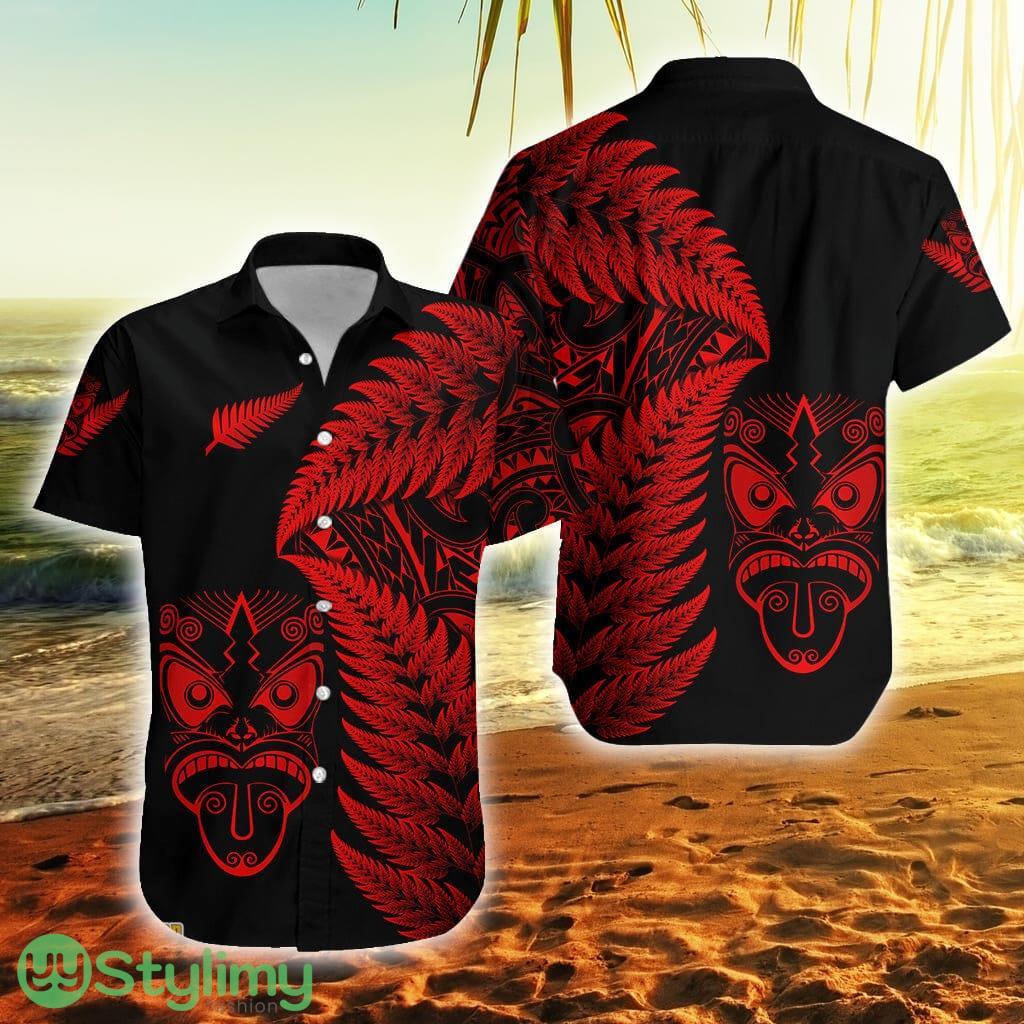 New Zealand Haka Rugby Maori Silver Fern Vibes Red New Zealand Button Down Hawaiian Shirt Trending Summer 2 New Zealand Haka Rugby Maori Silver Fern Vibes Red New Zealand Button Down Hawaiian Shirt Trending Summer Product Photo 1