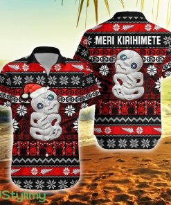 New Zealand Hei Tiki Christmas Maori Meri Kirihimete New Zealand Button Down Hawaiian Shirt Trending Summer Product Photo 1