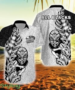 New Zealand Maori All Black Rugby New Zealand Button Down Hawaiian Shirt Trending Summer Product Photo 1