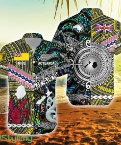 New Zealand Maori Aotearoa And Niue Together Paua Shell Niue Button Down Hawaiian Shirt Trending Summer Product Photo 1