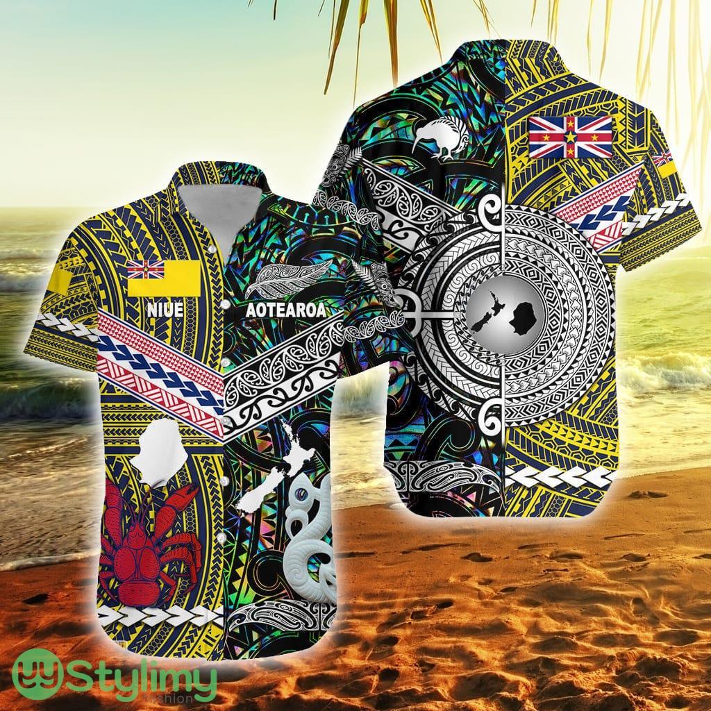 New Zealand Maori Aotearoa And Niue Together Paua Shell Niue Button Down Hawaiian Shirt Trending Summer 2 New Zealand Maori Aotearoa And Niue Together Paua Shell Niue Button Down Hawaiian Shirt Trending Summer Product Photo 1