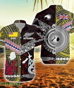 New Zealand Maori Aotearoa And Niue Together Red Niue Button Down Hawaiian Shirt Trending Summer Product Photo 1