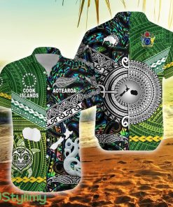 New Zealand Maori Aotearoa Cook Islands Together Paua Shell Cook Islands Button Down Hawaiian Shirt Trending Summer Product Photo 1