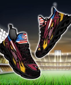 NFL Arizona Cardinals Logo And Flag Custom Name Max Soul Shoes Gift For Fan Product Photo 1