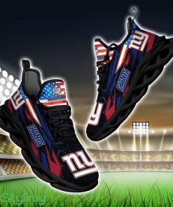 NFL New York Giants Logo And Flag Custom Name Max Soul Shoes Gift For Fan Product Photo 1