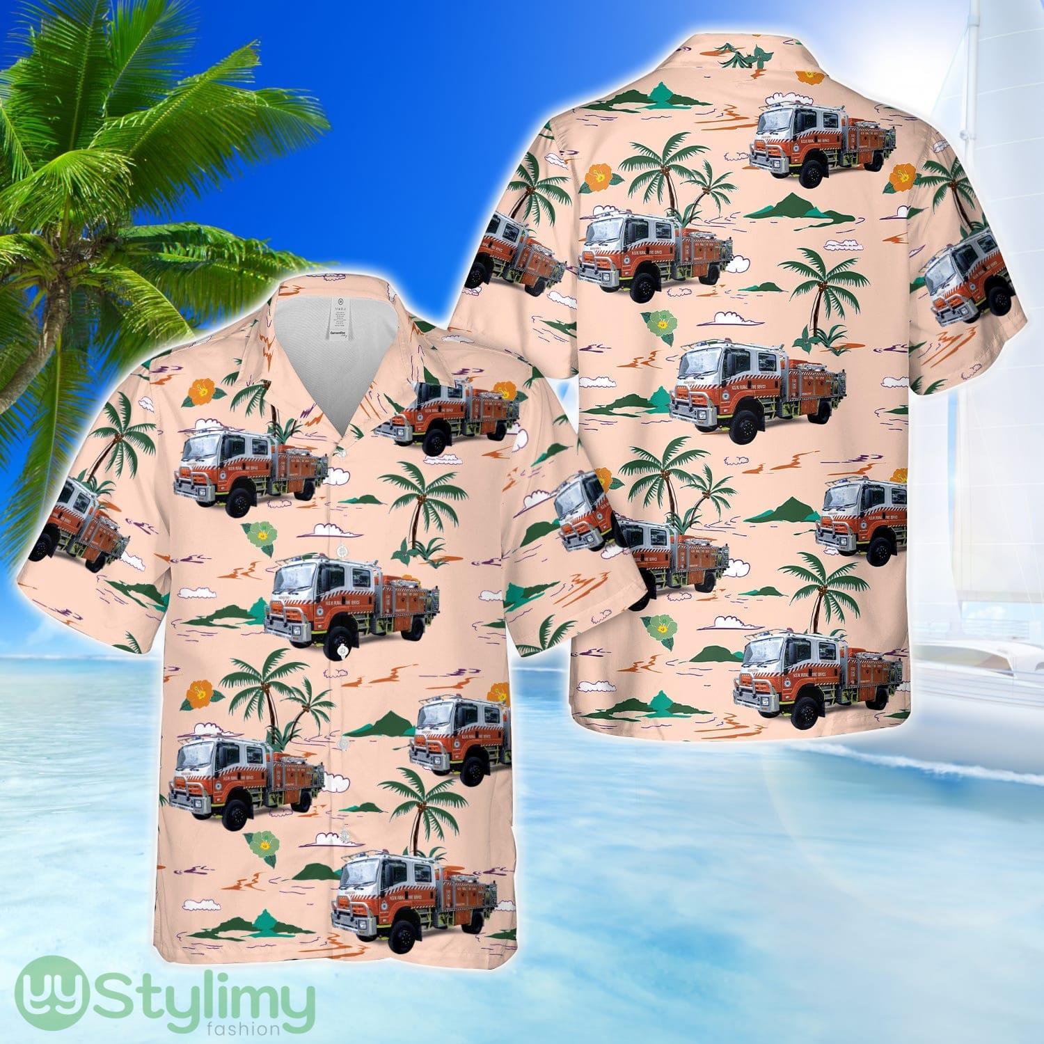 NSW Rural Fire Service, Isuzu engine Wisemans Ferry 1 Summer Shirt 3D Hawaiian Shirt 2 NSW Rural Fire Service, Isuzu engine Wisemans Ferry 1 Summer Shirt 3D Hawaiian Shirt Product Photo 1
