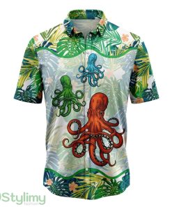 Octopus Green Tropical Hawaiian Shirt 3D All Over Printed Hawaii Shirt Product Photo 1