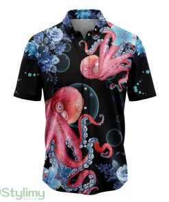 Octopus Into The Ocean Hawaiian Shirt 3D Printed Cute Summer Gift For Mne ANd Women Product Photo 1