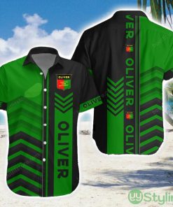 Oliver Tractor Green Hawaiian Shirt Men Women Beach Gift Custom Name Product Photo 1