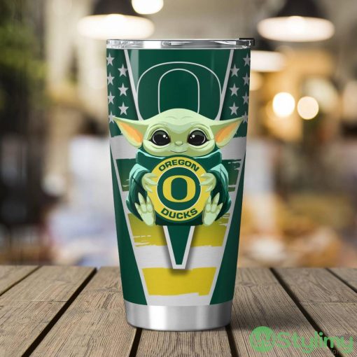Oregon Ducks Baby Yoda 3D Tumbler Unique Gift For Fans Product Photo 2