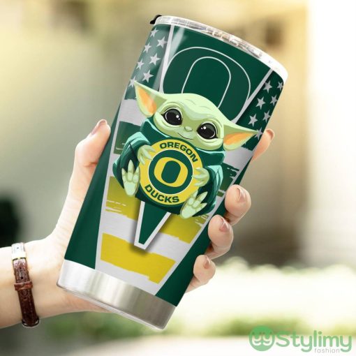 Oregon Ducks Baby Yoda 3D Tumbler Unique Gift For Fans Product Photo 3