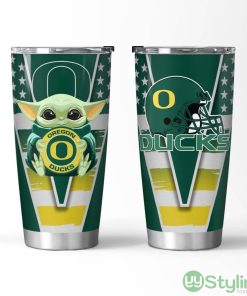Oregon Ducks Baby Yoda 3D Tumbler Unique Gift For Fans Product Photo 1