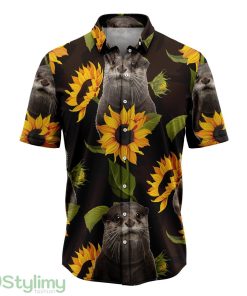 Otter Sunflower Hawaiian Shirt Short Sleeves Shirt Beach Gift Product Photo 1