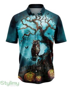 Owl Midnight Hawaiian Shirt Short Sleeves Shirt Beach Gift Product Photo 1