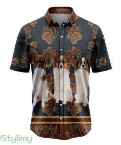Papillon Flower Paw Hawaiian Shirt For Men And Women Product Photo 1