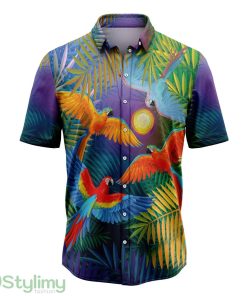 Parrot Colorful Forest Aloha Cute Summer Gift 3D Hawaiian Shirt Product Photo 1