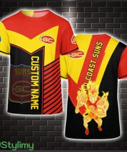 Personalized AFL Gold Coast Suns 3D T-Shirt Limited For Fans Product Photo 1